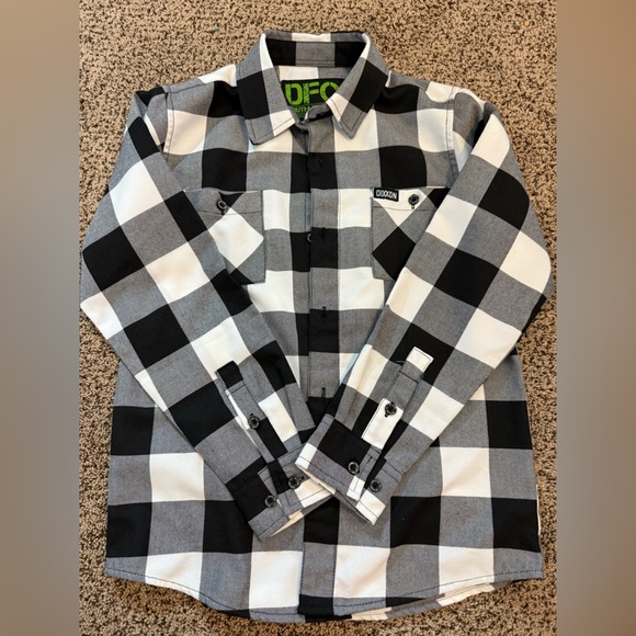 Dixxon flannel company youth boys xs, small and medium black and white buffalo - Picture 4 of 8